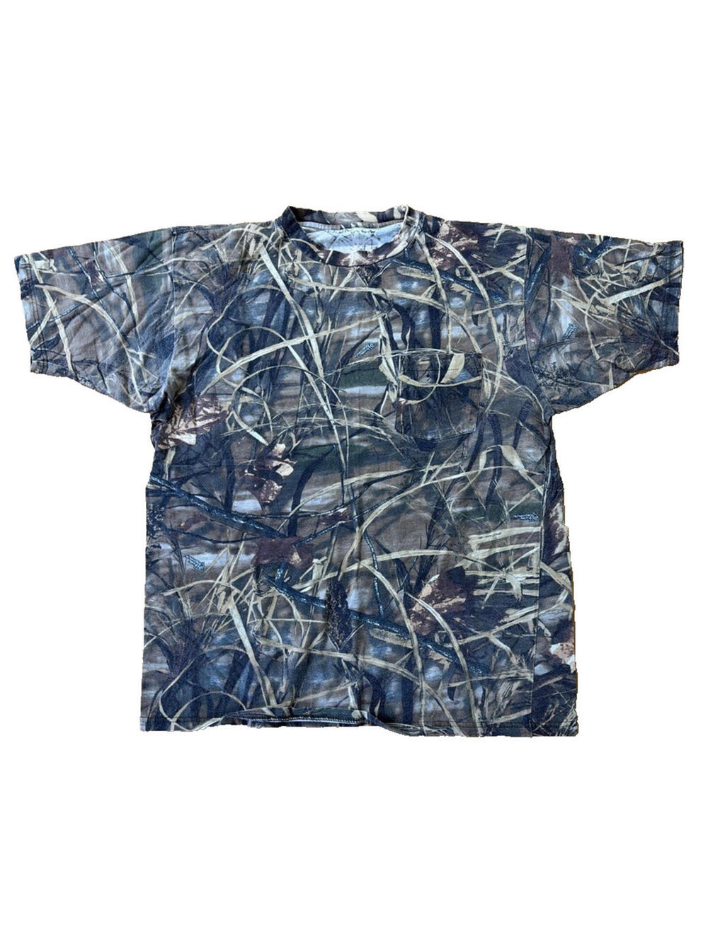 Men's Y2K Streetwear Pocket Camo Shirt Size XL